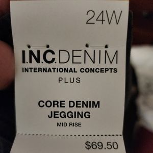 INC plus size denim skinny jeans size 24W
